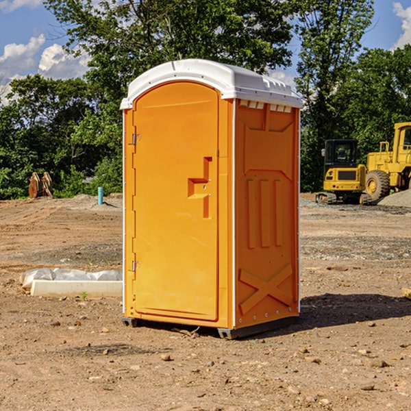 how often are the portable restrooms cleaned and serviced during a rental period in Callaway Nebraska